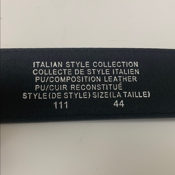 NWOT Black Lightly Tooled w Western Design Composite Leather Belt - Picture 4 of 9